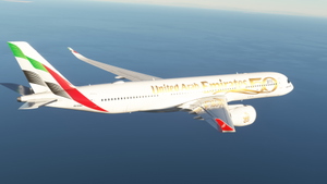 iniBuilds A350-900 Emirates "Year of the Fiftieth" | A6-EXD | Fictional thumbnail 7