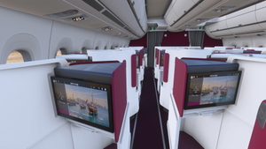 iniBuilds A350-900 w/ cabin Qatar Airways complete fleet (regular + oneworld) [8K][4K] thumbnail 8