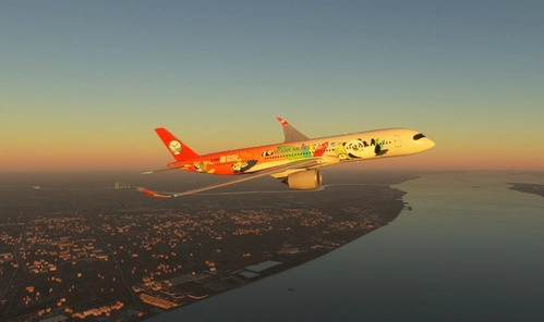 inibuilds A350-900 SiChuan Airlines 四川航空 B-306N 熊猫之旅彩绘 4K