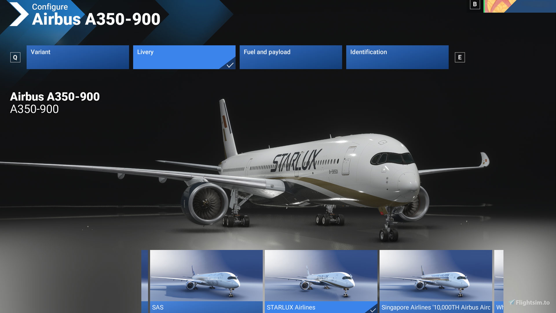 iniBuilds A350-900 STARLUX Airlines のために Microsoft Flight