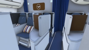 iniBuilds A350-900 w/ cabin Lufthansa complete new design fleet [8K][4K] thumbnail 8