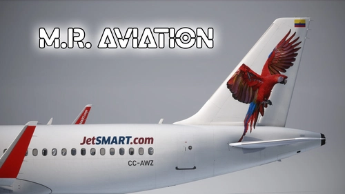 Inibuilds Airbus A320neo V2 JetSMART CC-AWZ (Guacamayo Escarlata)