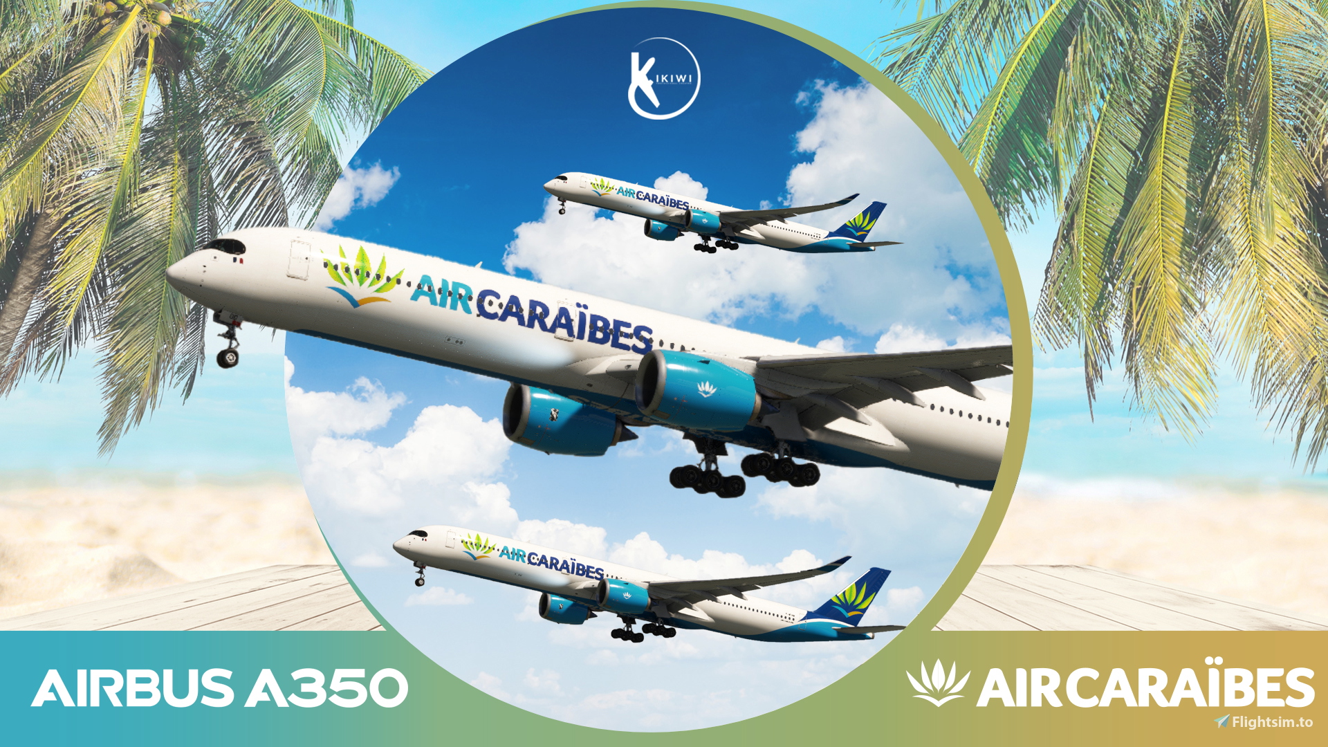 Inibuilds Airbus A350-1000 Air Caraïbes 2017 Fleet 4K - Image 1