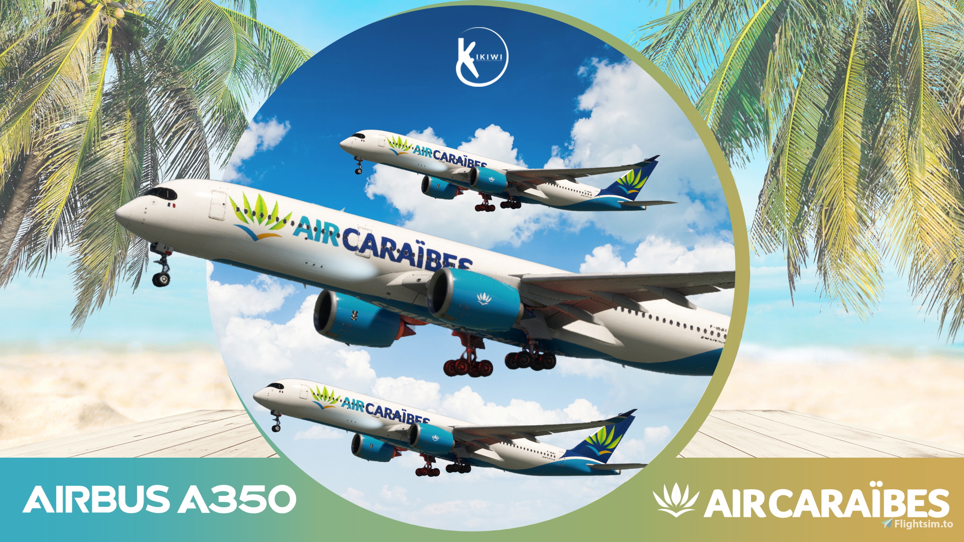 Inibuilds Airbus A350-900 Air Caraïbes 2017 Fleet 4K - Image 1