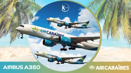 Inibuilds Airbus A350-900 Air Caraïbes 2017 Fleet 4K