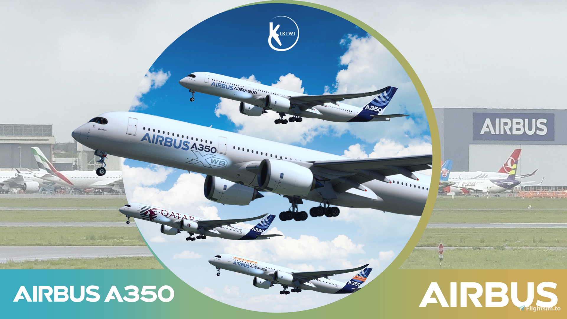 Inibuilds Airbus A350-900 Airbus Industries Liveries 4K - Image 1