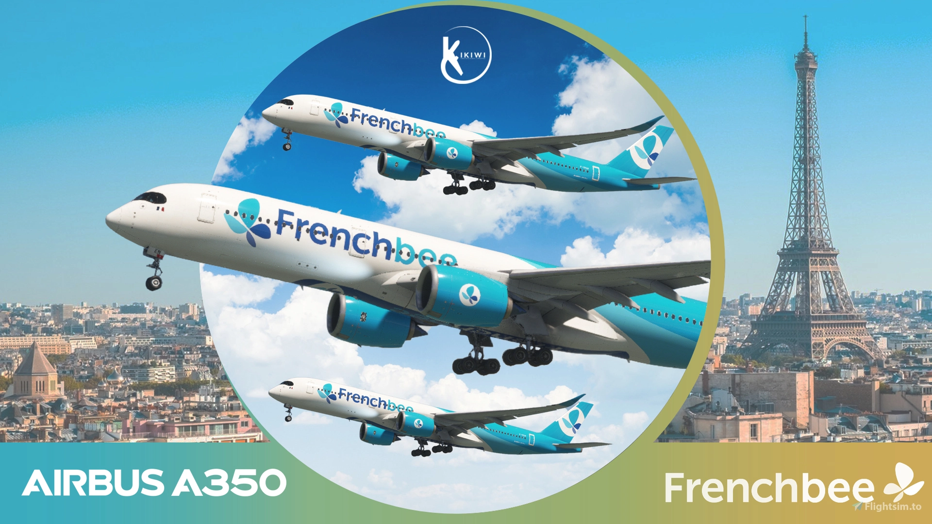 Inibuilds Airbus A350-900 French Bee Fleet 4K - Image 1
