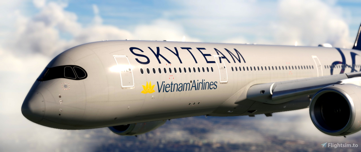 Inibuilds Airbus A350 Vietnam Airlines VN-A897 (Skyteam) for Microsoft