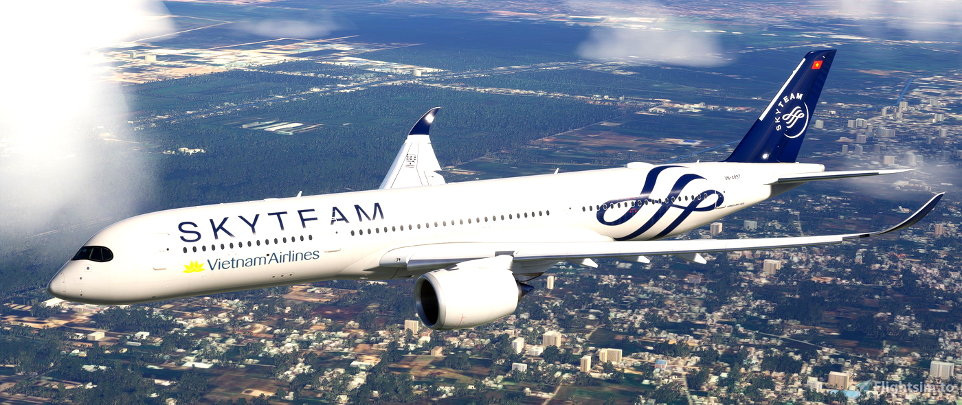Inibuilds Airbus A350 Vietnam Airlines VN-A897 (Skyteam) for Microsoft