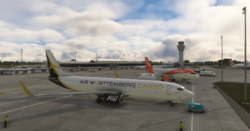 AirWuerttemberg Livery for Boeing737-800BCF (Cargo) (PMDG)