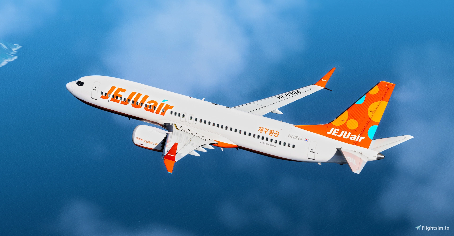 Jeju Air B737 MAX HL8524 Livery(with Cabin)  for iFly B737 MAX - Image 1