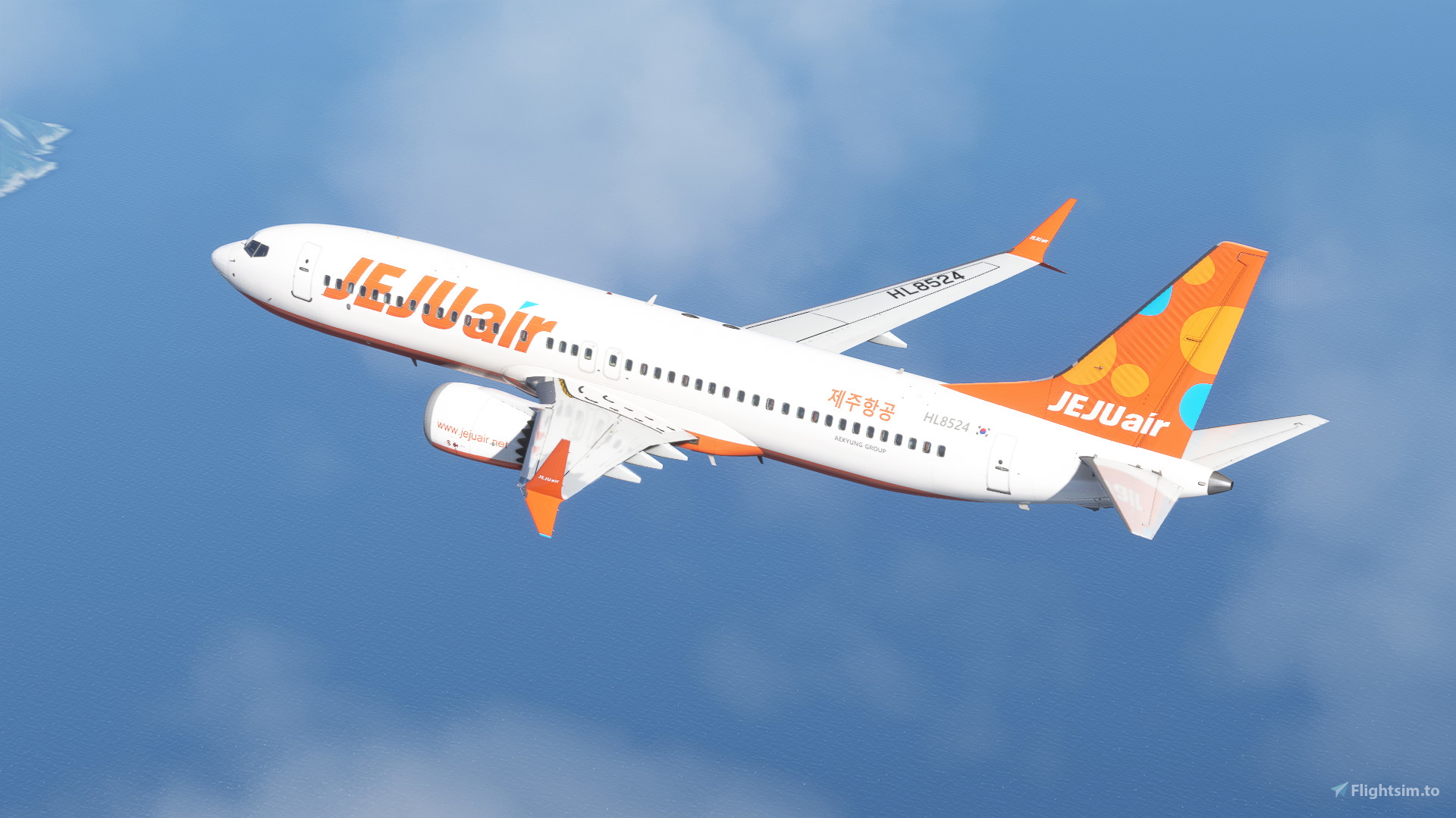 Jeju Air B737 MAX HL8524 Livery(with Cabin) for iFly B737 MAX の