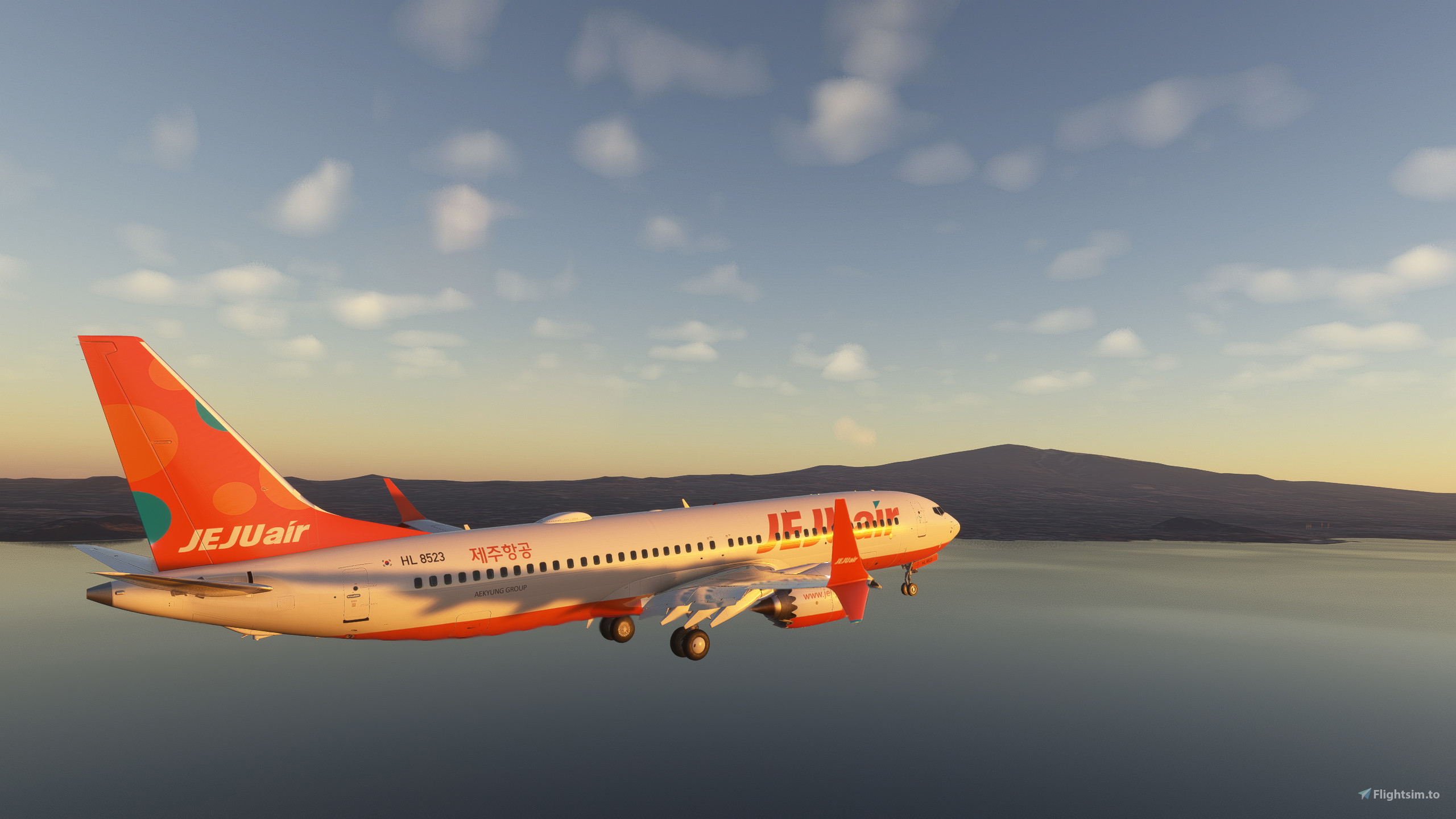 JEJU Air Boeing 737-8 モデル 1/100 B737 Max8 1/100 40cm Jeju Air Livery Promotional Aero Plane
