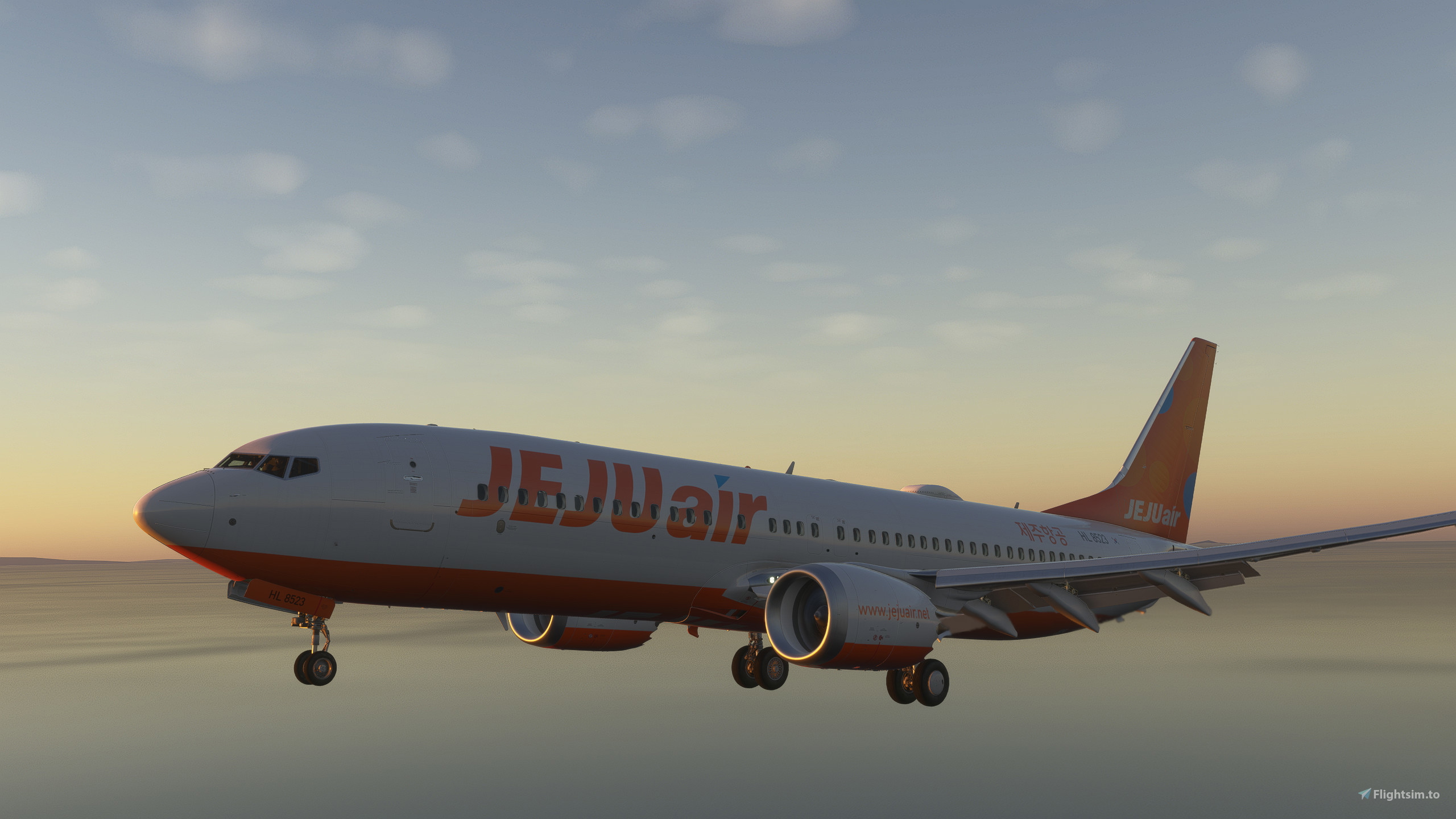 JEJU Air Boeing 737-8 モデル 1/100 B737 Max8 1/100 40cm Jeju Air Livery Promotional Aero Plane