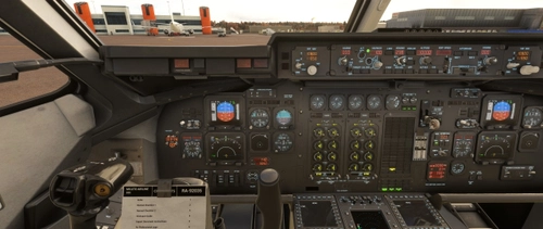 Just Flight Avro RJ 100 Cockpit Black/Creme/Ice mint