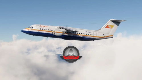 Just Flight Avro RJ 100 Drukair A5-RGD
