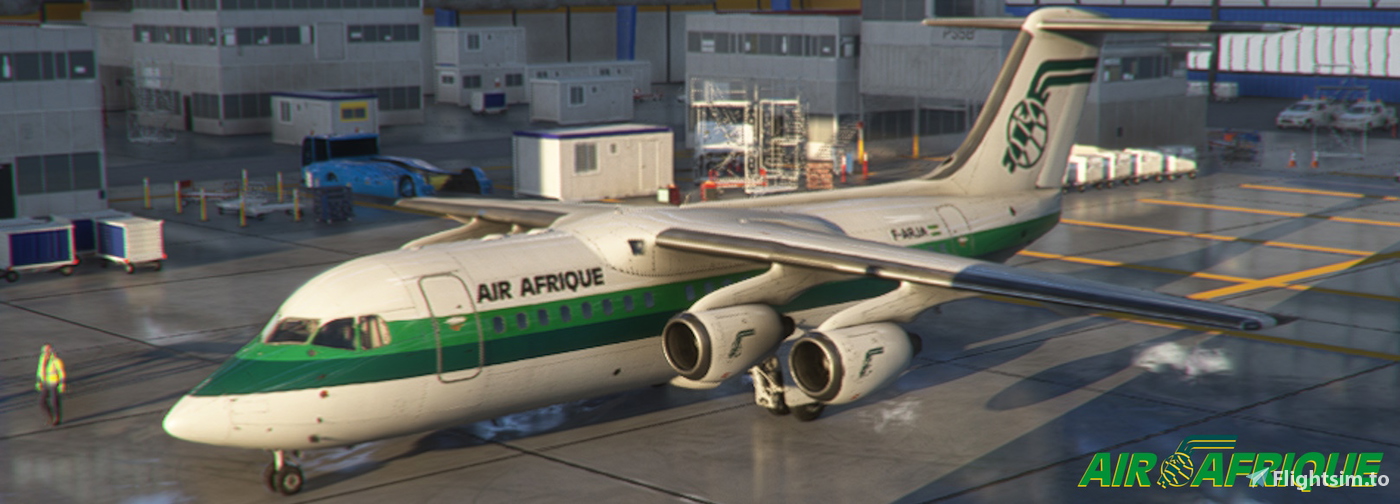 Just Flight BAe146 200 RJ85 Air Afrique F ARJA Microsoft Flight just-flight-bae146-200-rj85-air-afrique-f-arja-microsoft-flight