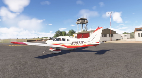Just Flight Piper Warrior N9871K Beverly Flight  Center  request