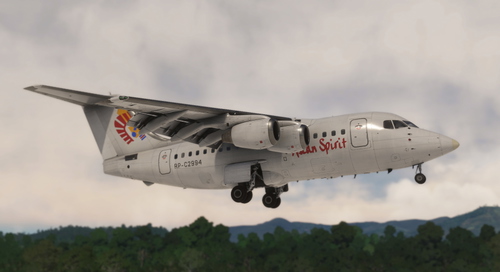 JustFlight Avro RJ 70 and RJ85 Asian Spirit Livery