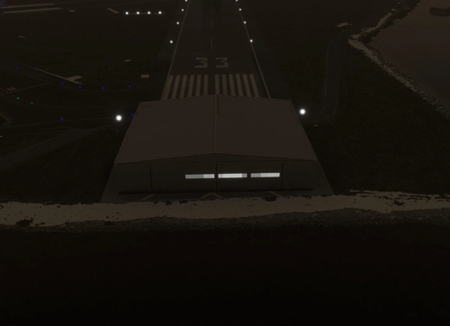 KDCA hangar removal (rwy 33 stock scenery)