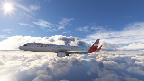 Ketchup Airlines A321 with Sharklets