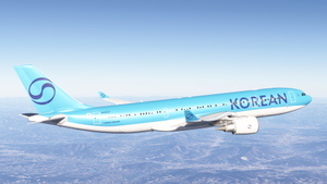 Korean Air A330-200 HL8227 [Metallic Blue | New CI | Detailed Cabin] thumbnail 3
