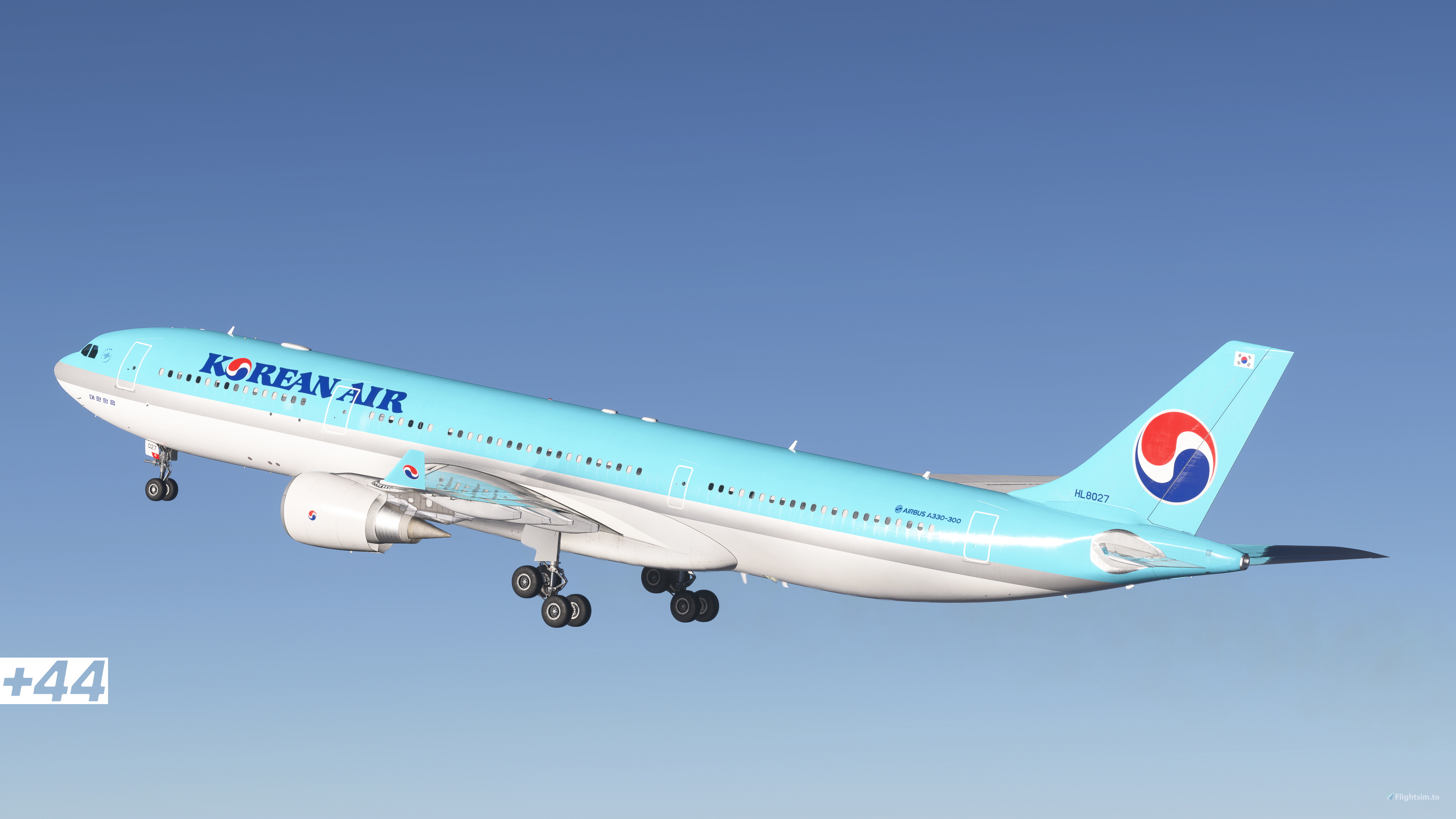 Korean AirのA330-300モデル・ステッカー Korean AirのA330-300モデル・ステッカー Illustration of
