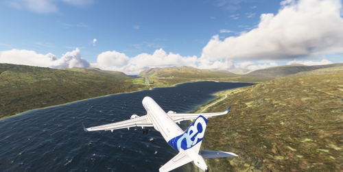 Landing in strong winds at The Faroe Islands EKVG