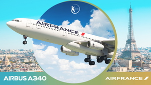 [DISCONTINUED] - LatinVFR A340-300 Air France 2021 F-GLZL 4K & 8K thumbnail 1