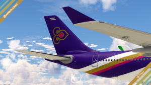 LatinVFR A340-300 Thai Airways 2006 Livery 4K & 8K thumbnail 3