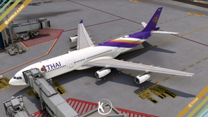 LatinVFR A340-300 Thai Airways 2006 Livery 4K & 8K thumbnail 4