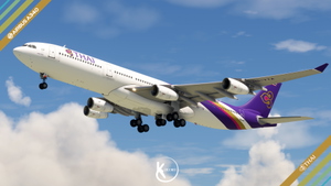 LatinVFR A340-300 Thai Airways 2006 Livery 4K & 8K thumbnail 5