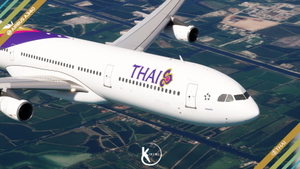 LatinVFR A340-300 Thai Airways 2006 Livery 4K & 8K thumbnail 7