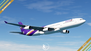 LatinVFR A340-300 Thai Airways 2006 Livery 4K & 8K thumbnail 8
