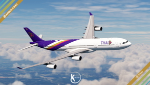 LatinVFR A340-300 Thai Airways 2006 Livery 4K & 8K thumbnail 9