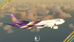 LatinVFR A340-300 Thai Airways 2006 Livery 4K & 8K thumbnail 10