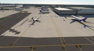 LFPG terrain fix with AFCAD and ground marking (with glass jetways option for GSX users) thumbnail 11