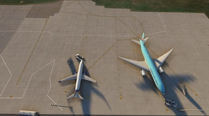 LFPG terrain fix with AFCAD and ground marking (with glass jetways option for GSX users) thumbnail 2