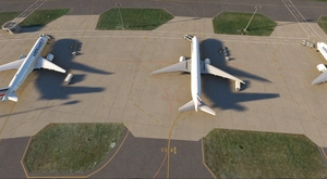 LFPG terrain fix with AFCAD and ground marking (with glass jetways option for GSX users) thumbnail 4