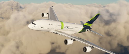 Livery FlyByWire  A380 - Airbus ZERO e demonstrator (concept, 4K)