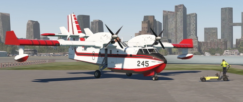 Livery Canadair CL-415 white-red