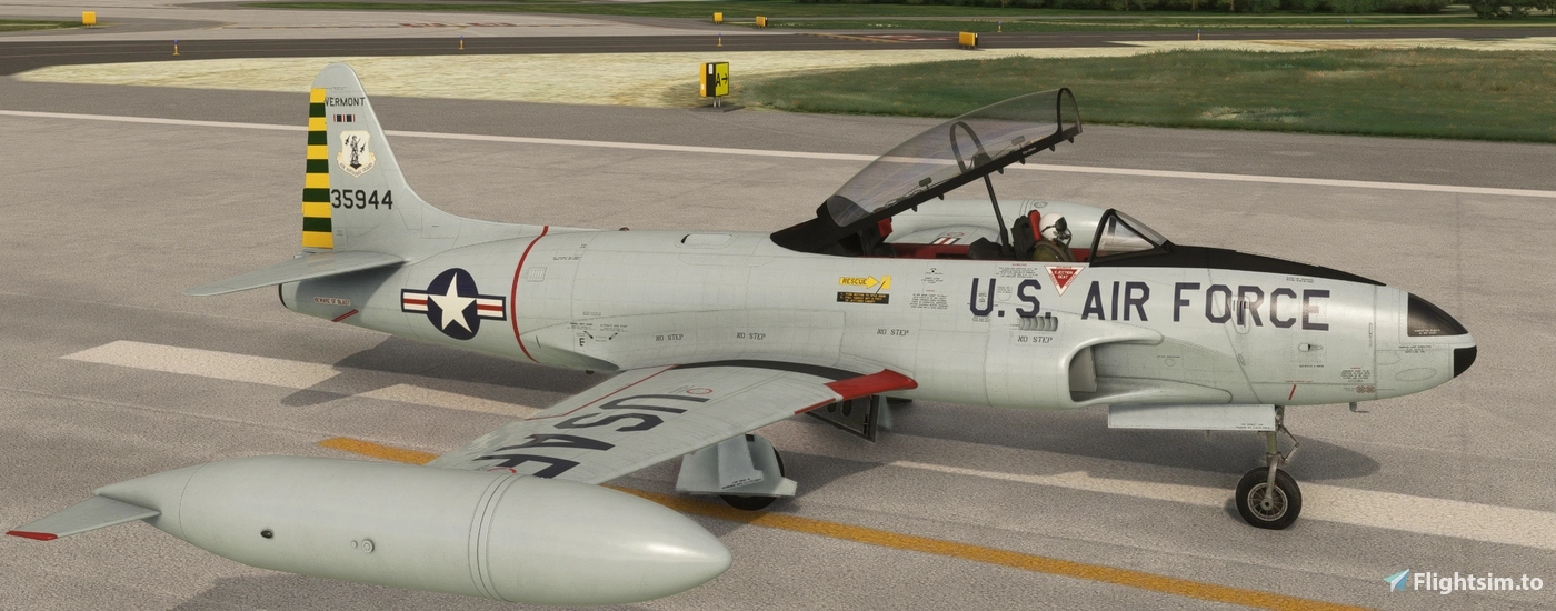 Lockheed T-33A, MSFS2024, Vermont Air National Guard pro Microsoft ...