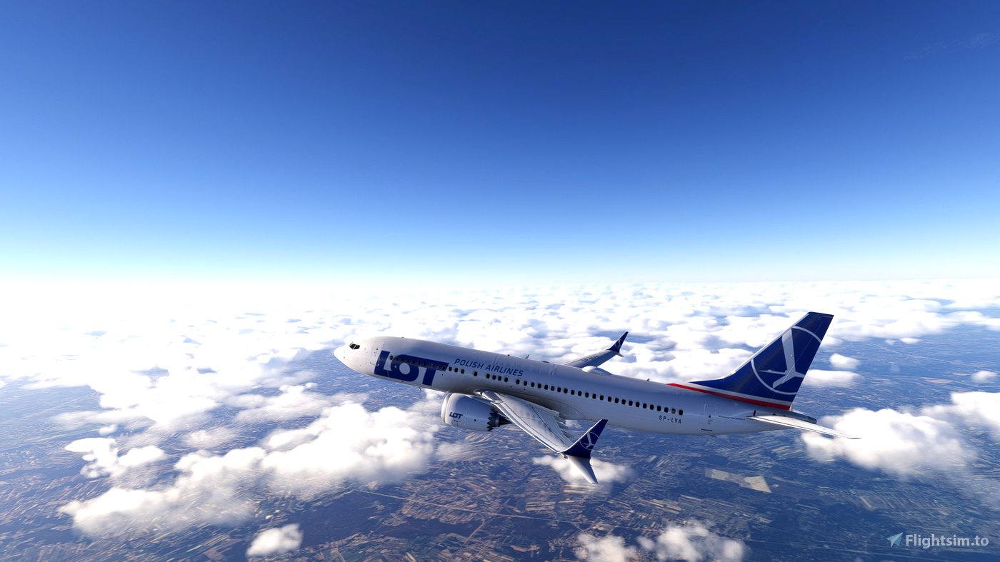 LOT Polish Airlines SPLVA Asobo Boeing 737 MAX 8 - 8K for Microsoft ...