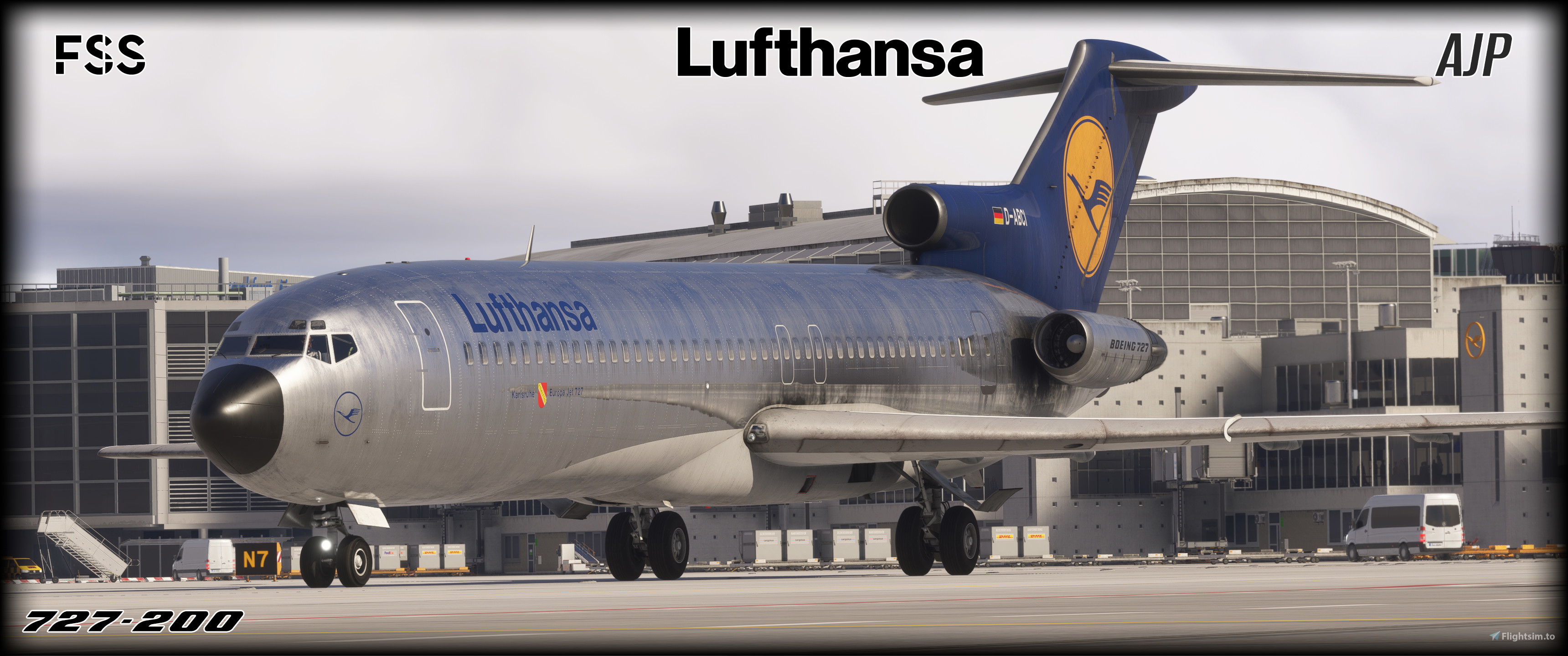 Lufthansa - Bare Metal - D-ABCI - Boeing 727-200 für Microsoft