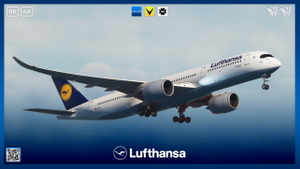 Lufthansa Old Colors w/3D Cabin | A350-900 inibuilds thumbnail 3