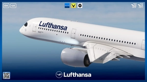 Lufthansa Old Colors w/3D Cabin | A350-900 inibuilds thumbnail 5