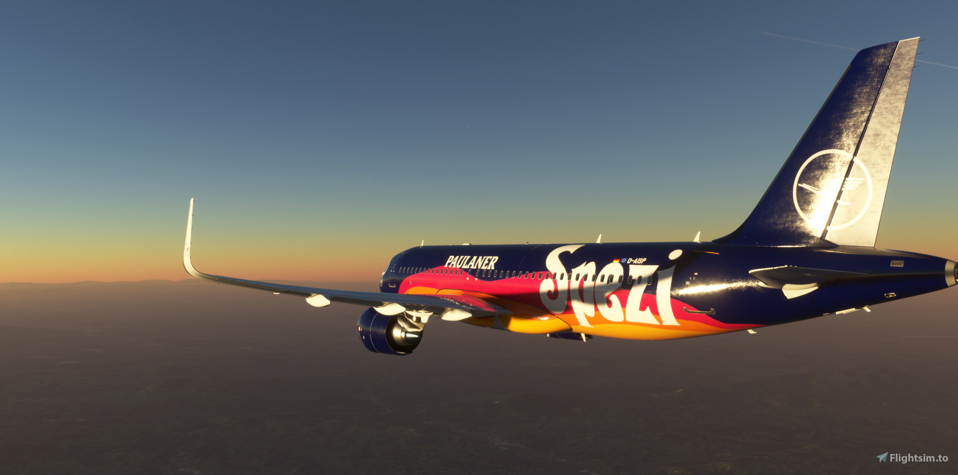 A32NX] Paulaner Spezi Advertisement | Lufthansa (Flying Spezi Can