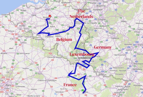 Luxembourg and surrounding countries