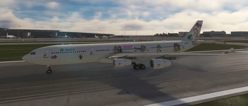Lvfr A340-300 Neurosama G-NEURO livery