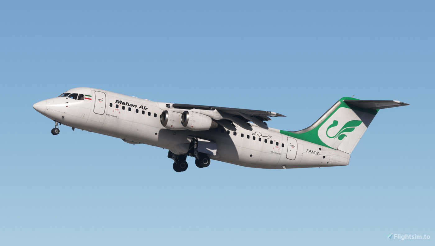 Mahan Air EP-MOG Just Flight Avro RJ100 - 8K for Microsoft Flight Simulator  | MSFS